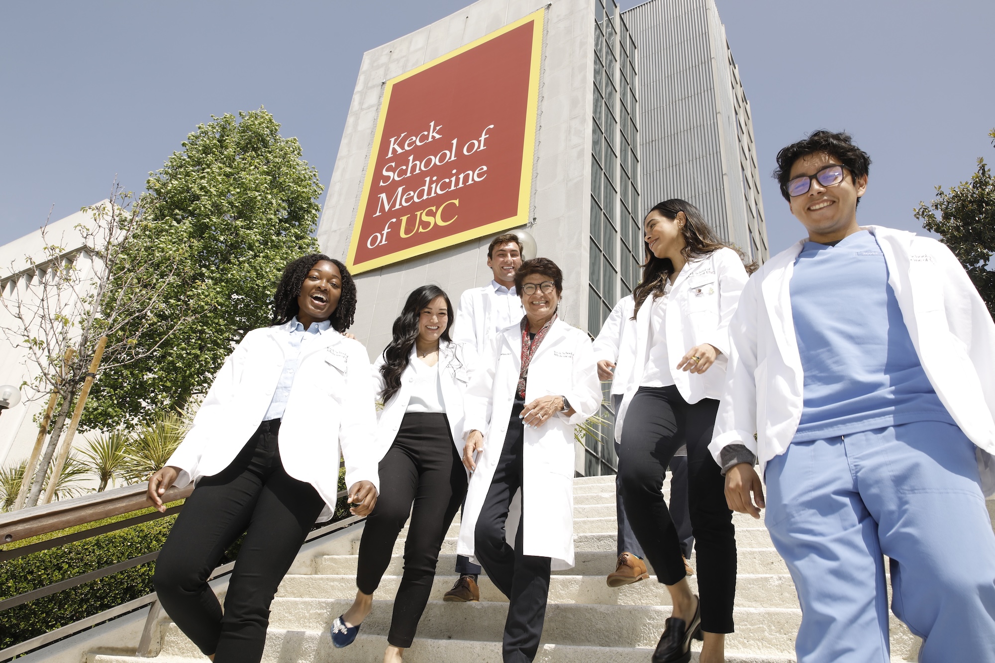 students walking on campus
